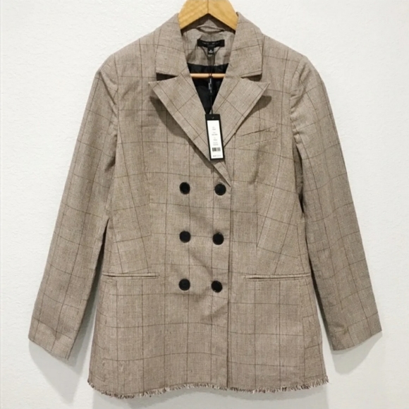 Brown Checkered Blazer - Picture 4 of 7